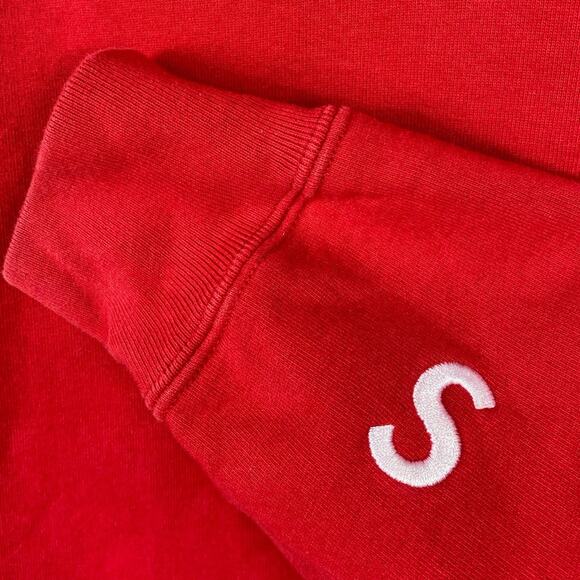 Authentic Supreme Red S Logo Hoodie Medium - Picture 8 of 10